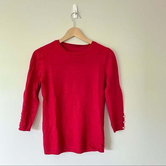 Stradivarius | 3/4 sleeve crewneck sweater, L - Picture 1 of 6